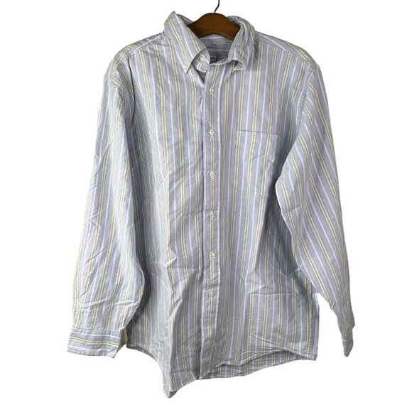 L.L. Bean Collared Shirt Size Small Striped Button Down Long Sleeve 100% Cotton - Picture 1 of 7